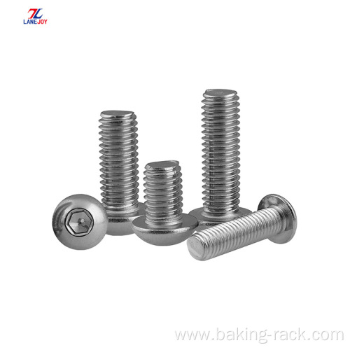 British And American Round Head Hex Screws